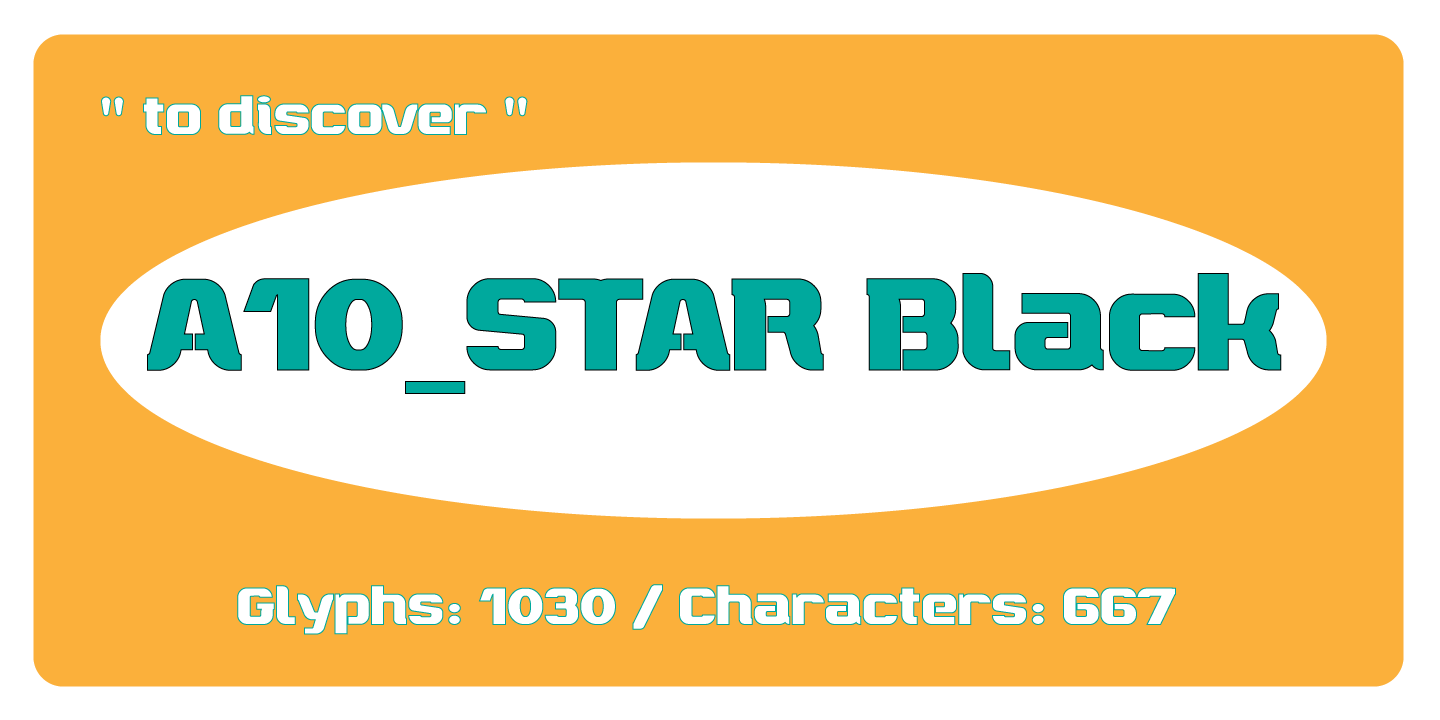 Пример шрифта A10 STAR Black #4